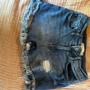 KanCan Blue Distressed Jean Shorts